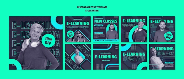 E-learning template design