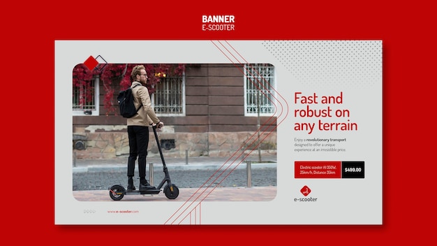 Free PSD e scooter banner template