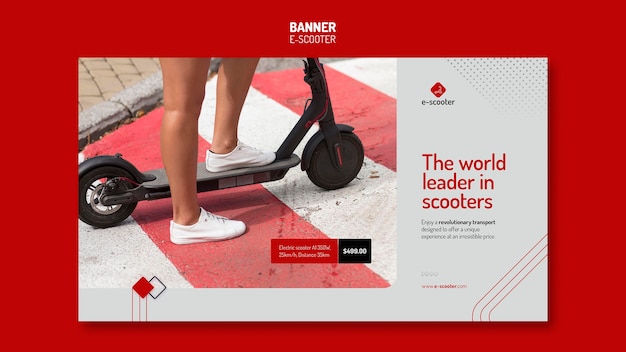 E scooter banner template