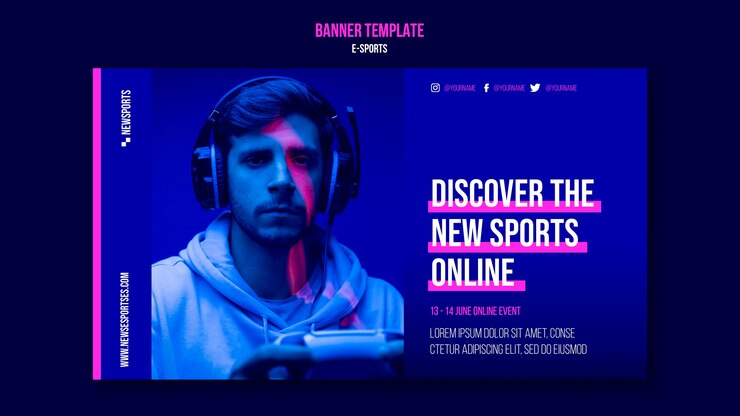 Free PSD e-sports banner design template