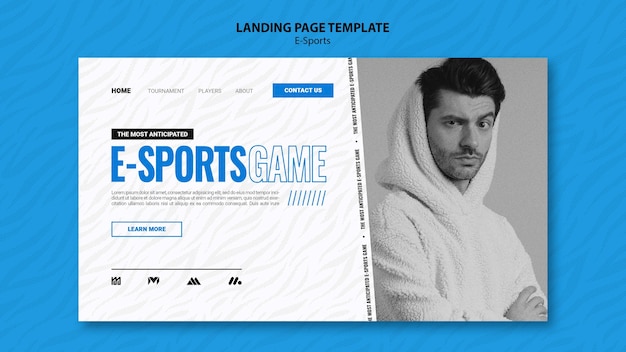 Free PSD e-sports landing page template