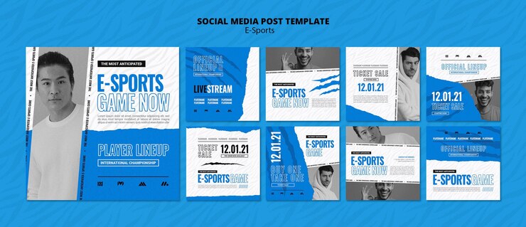 Free PSD e-sports social media posts