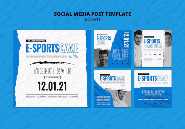 PSD gratuito post sui social media di e-sport