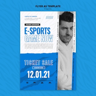 E-sports vertical print template