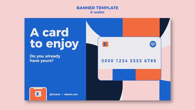 Free PSD e-wallet banner design template