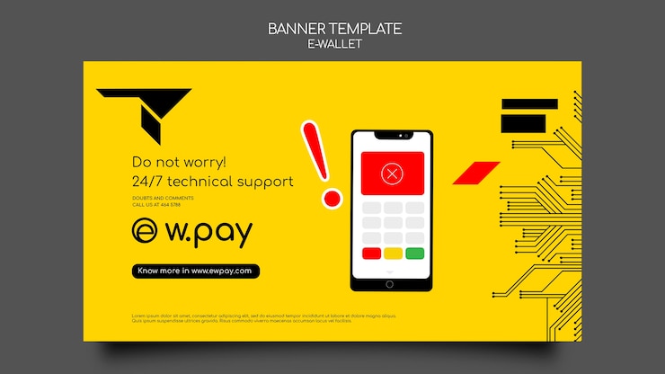 मुफ़्त PSD e-wallet banner template