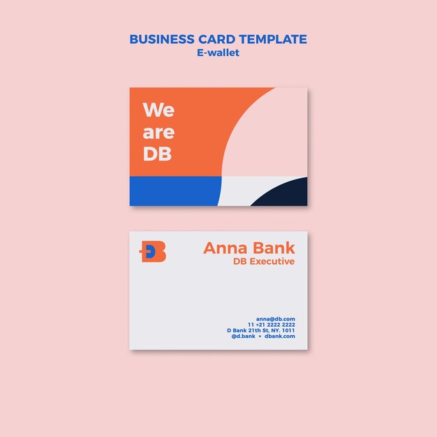 E-wallet business card design template