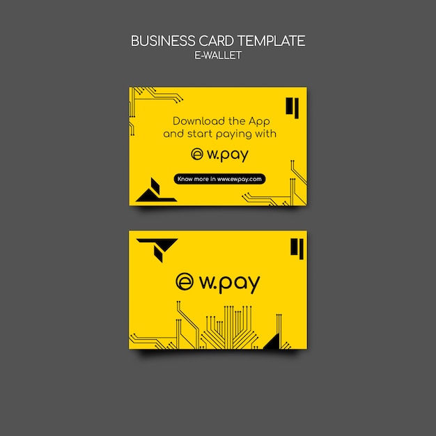 E-wallet business card