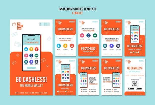 E-wallet instagram stories collection