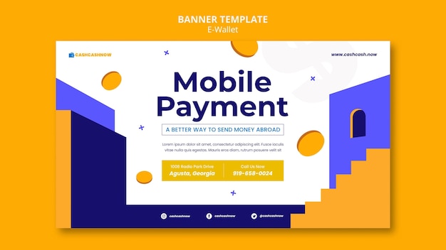 E-wallet services horizontal banner