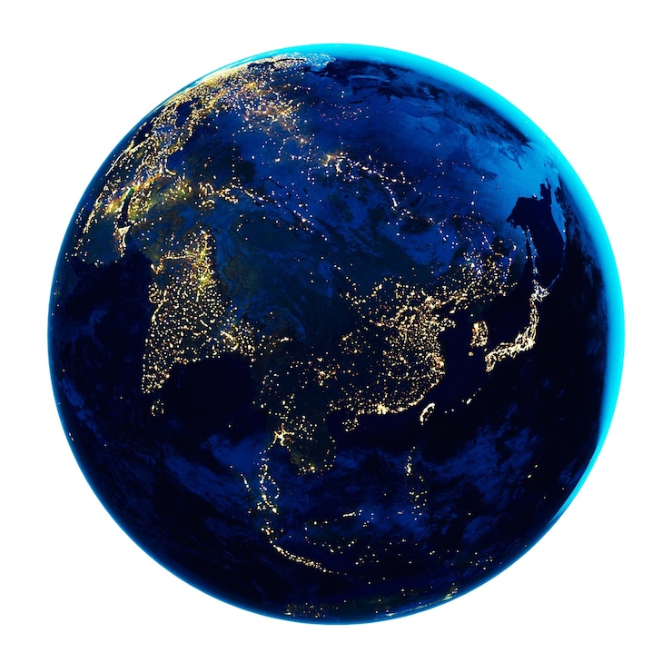 無料PSD 地球の球惑星は孤立している