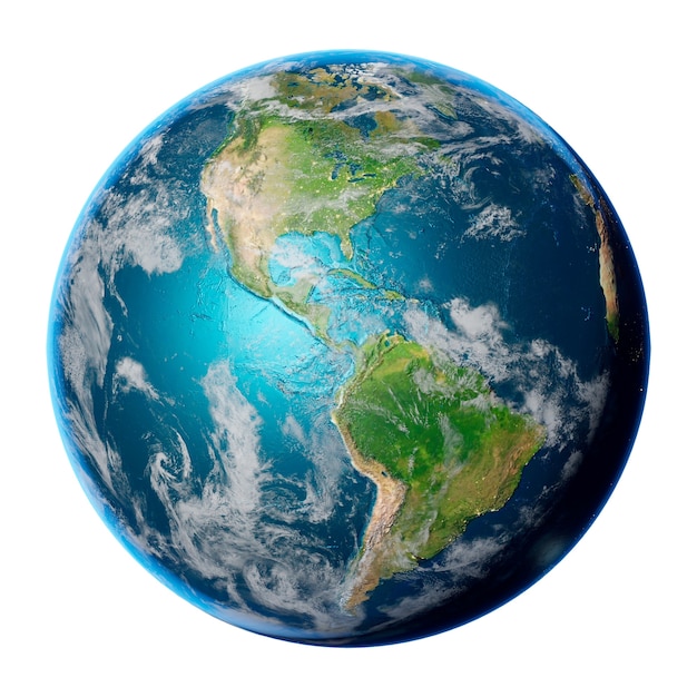earth ball planet isolated