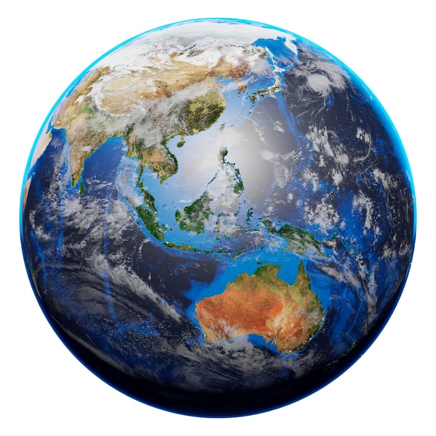 Earth ball planet isolated