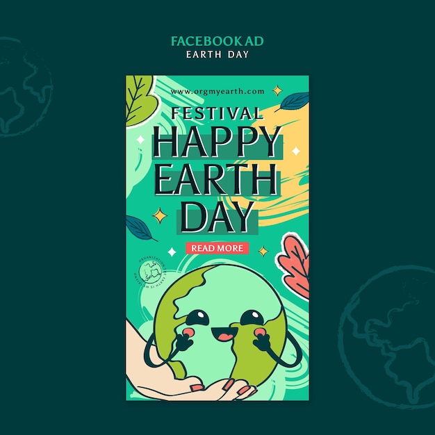 Earth day celebration facebook  template