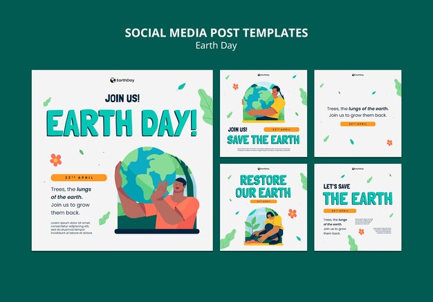 Earth day celebration instagram posts