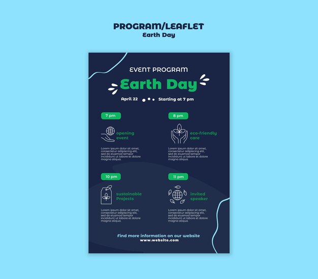 Free PSD earth day celebration template