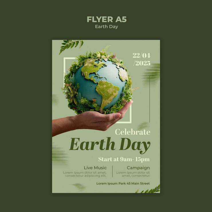 Free PSD earth day celebration template