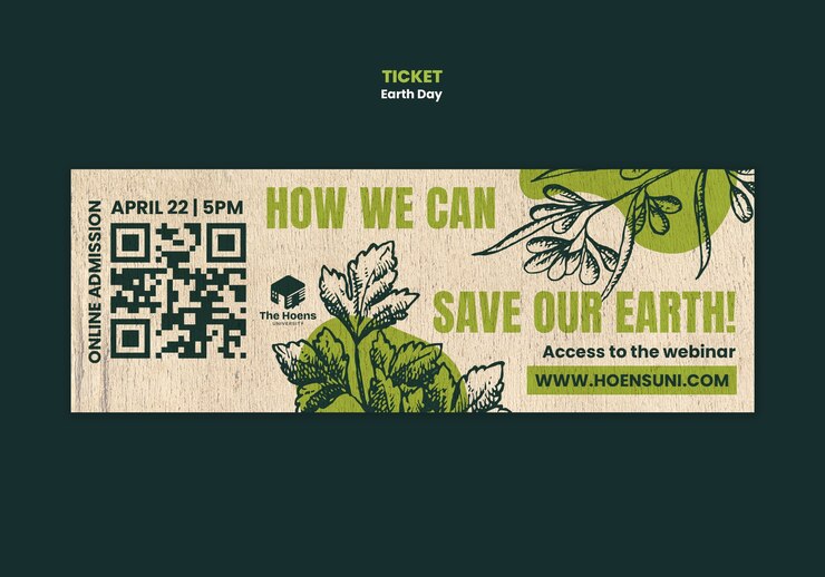 Free PSD earth day celebration template