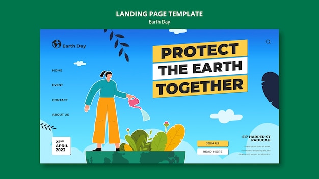 Earth day design template