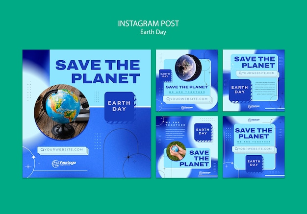 Free PSD earth day template design