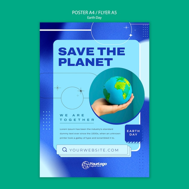 Free PSD earth day template design