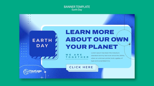 Free PSD earth day template design