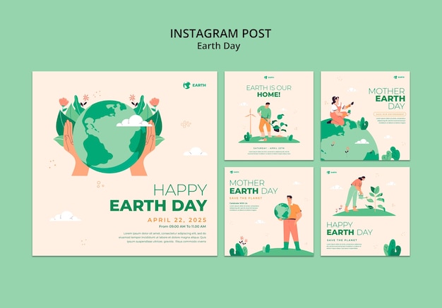 Free PSD earth day template design