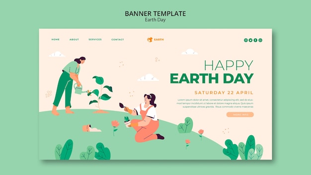 Earth day template design