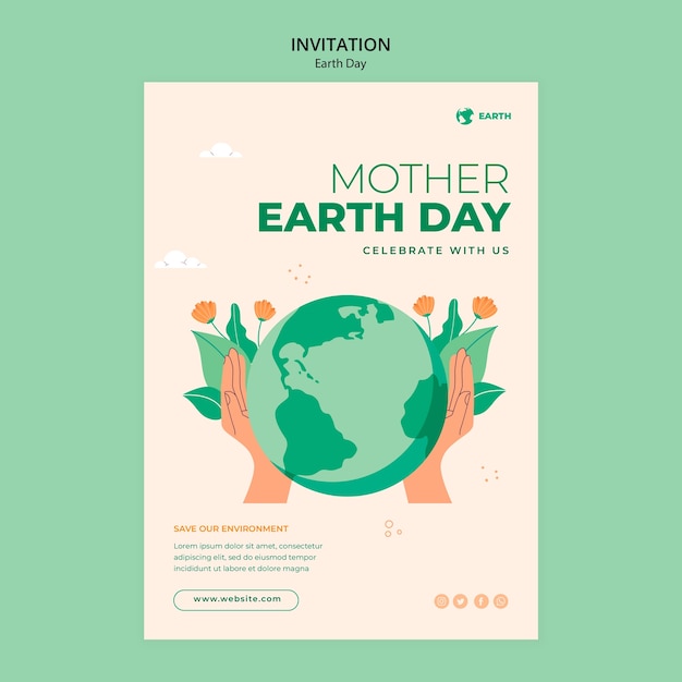 Earth day template design