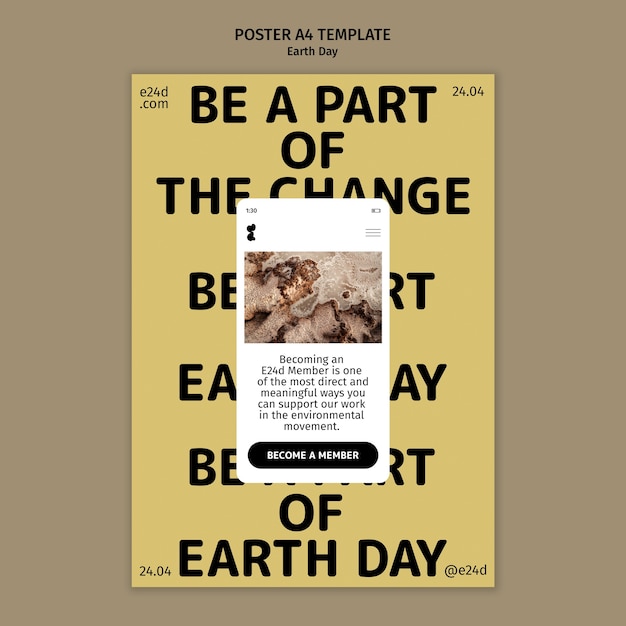 Free PSD earth day template design