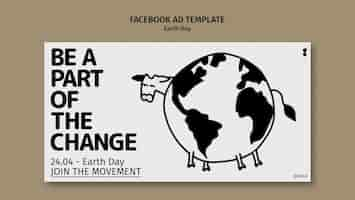 Free PSD earth day template design