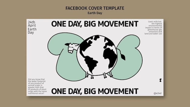Free PSD earth day  template design