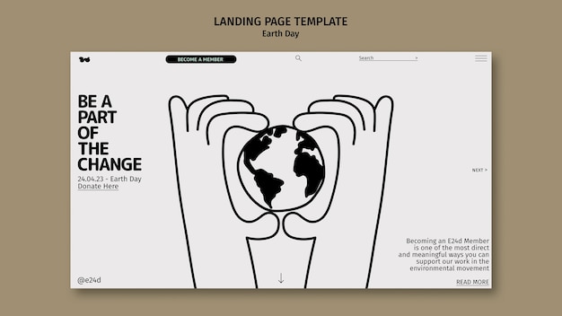 지구의 날 템플릿 디자인