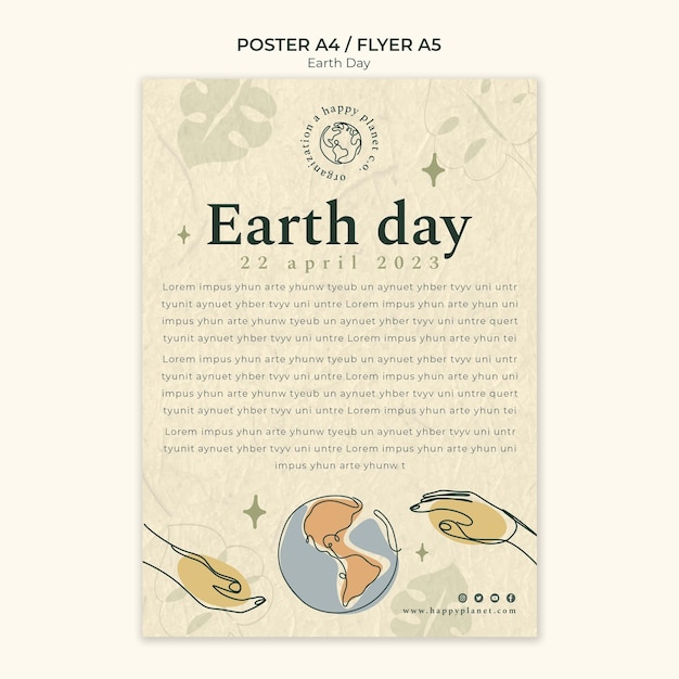 地球の日テンプレート デザイン