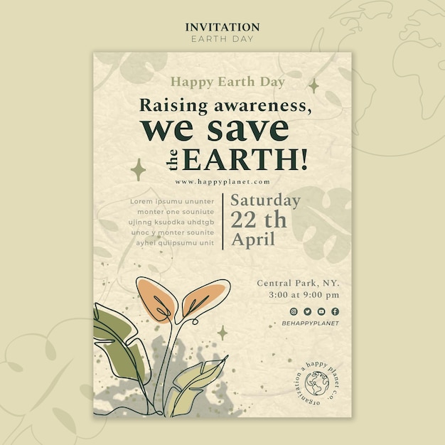 Earth day  template design