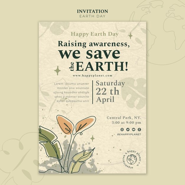 earth day  template design