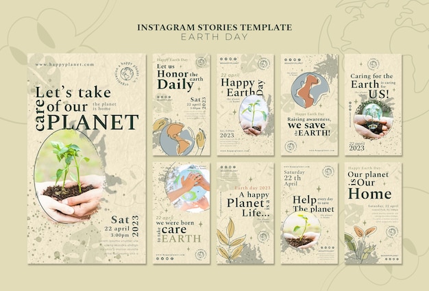 Free PSD earth day  template design