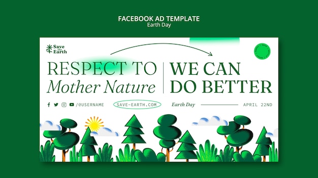 Earth day  template design