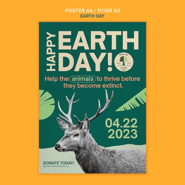 Earth day template design