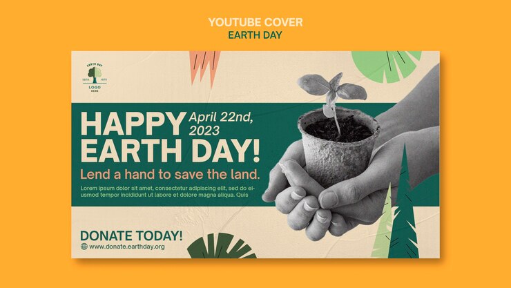 Free PSD earth day template design
