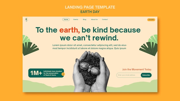 Earth day template design