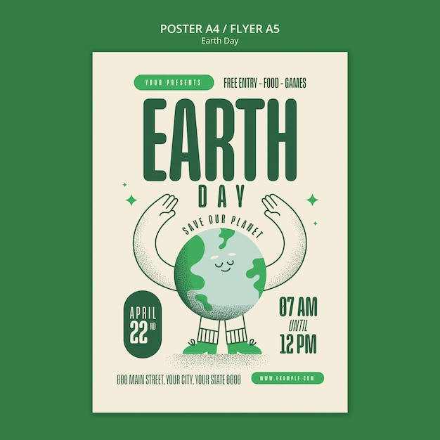 Earth day  template design