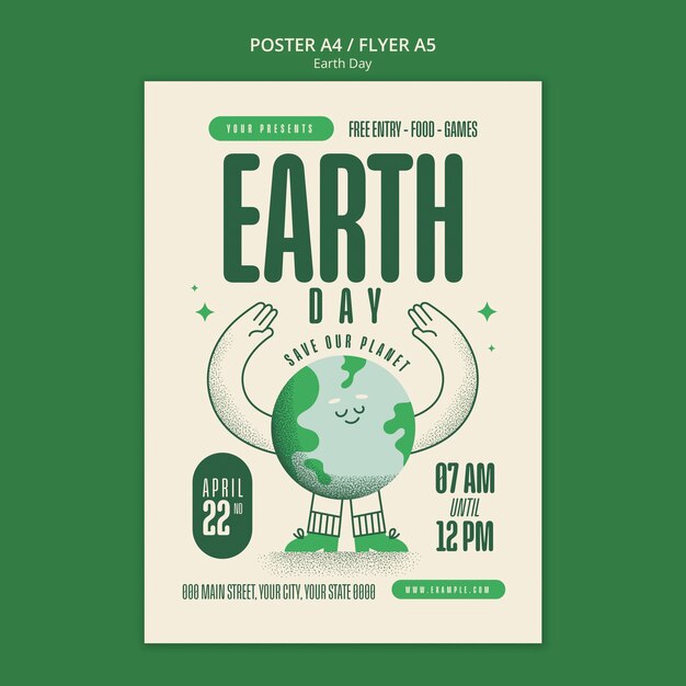 Earth day  template design