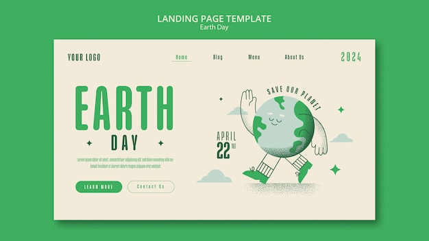 Free PSD earth day  template design