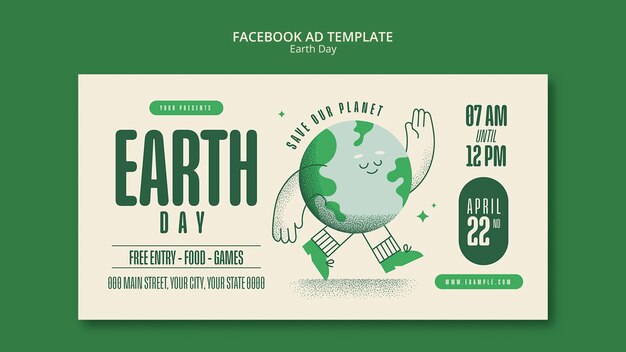 Earth day  template design