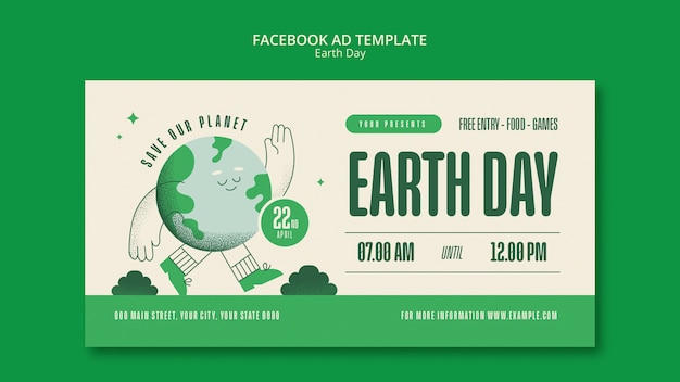 Free PSD earth day  template design