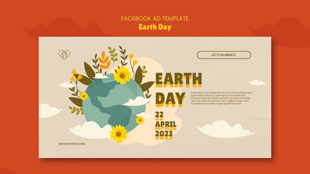 Free PSD earth day template design