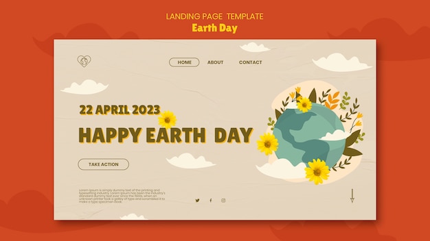 Free PSD earth day template design