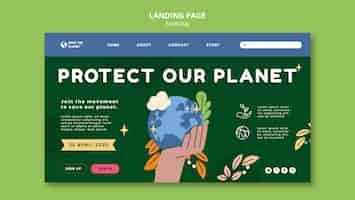 Free PSD earth day template design