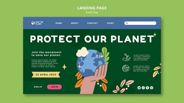 Earth day template design